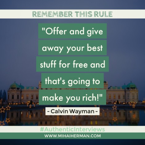 Quote about Free Value by Calvin Wayman - Mihaiherman.com